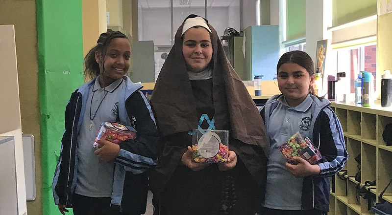 Holy Trinity Catholic Primary School Granville student dressed up as Mary MacKillop to celebrate her Saint Day