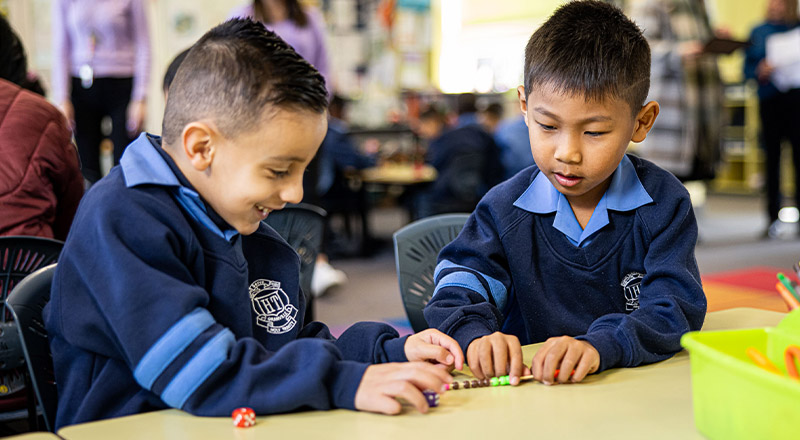 Holy Trinity Catholic Primary School Granville students in classroom