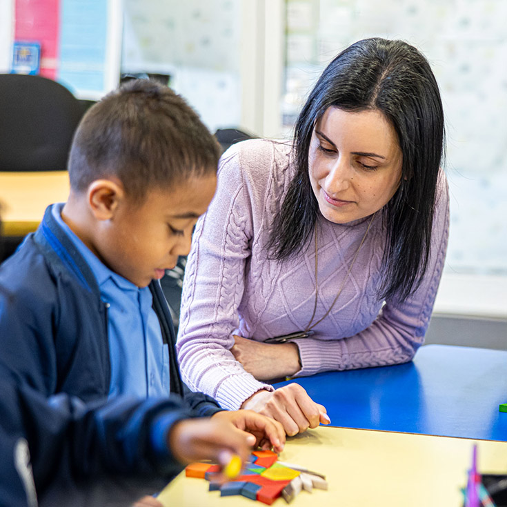 Holy Trinity Catholic Primary School Granville dedicated teacher and students learning