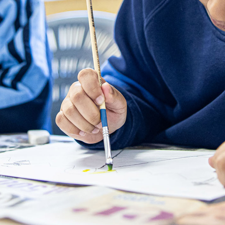 Holy Trinity Catholic Primary School Granville student painting