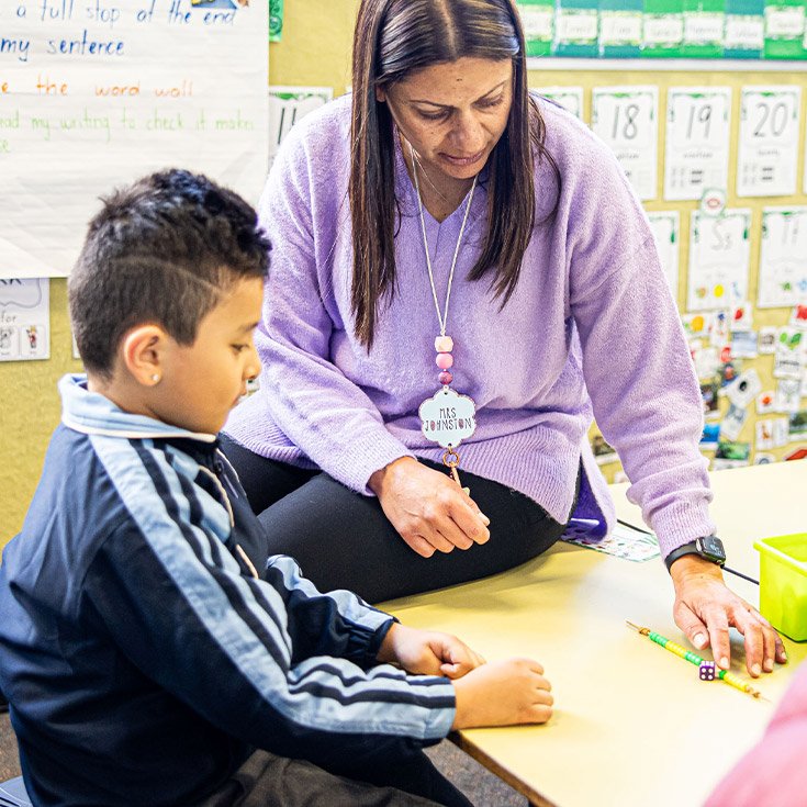 Holy Trinity Catholic Primary School Granville dedicated teacher and students learning