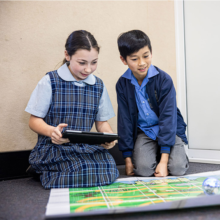 Holy Trinity Catholic Primary School Granville students learning coding