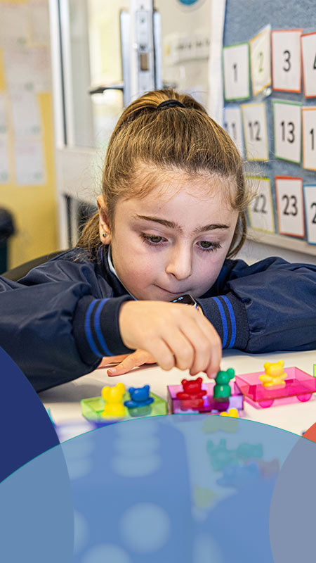 Holy Trinity Granville Primary student in maths class